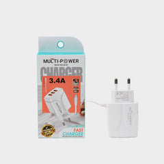 MP 101 | Dual-Port Wall Charger | 3.4A Fast Charging for All Your Device