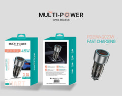 MP-CC014- Dual-Port Fast Car Charger | With Smart LED Voltage