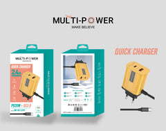 Mp-HC13| Dual-Port Wall Charger | 100% Safe & Efficient