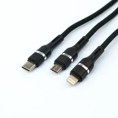3-in-2 Metal Fast Cable - Universal Charging & Data